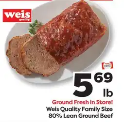 Weis Markets Weis Quality Family Size 80% Lean Ground Beef offer