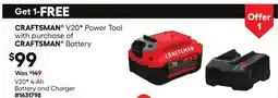 Lowe's V20F 4-Ah Battery and Charger offer