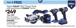 Lowe's 24V* Brushless 4-Tool Combo Kit offer