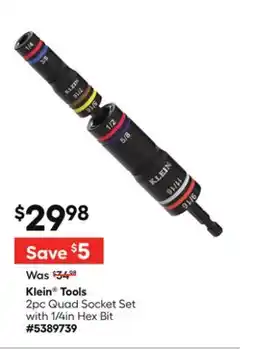 Lowe's 2pc Quad Socket Set with 1/4in Hex Bit offer