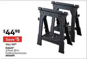 Lowe's 2-Pack 32-in Folding Sawhorses offer