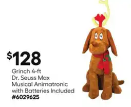 Lowe's Grinch 4-ft Dr. Seuss Max Musical Animatronic with Batteries Included offer