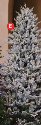 Lowe's GE 7.5-ft Flocked Montana Fir Pre-lit Artificial Christmas Tree with White LED Lights offer