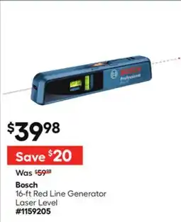 Lowe's Bosch 16-ft Red Line Generator Laser Level offer