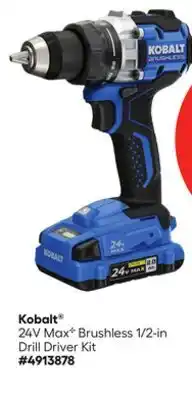 Lowe's 24V MaxC Brushless 1/2-in Drill Driver Kit offer