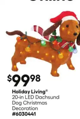 Lowe's 20-in LED Dachsund Dog Christmas Decoration offer