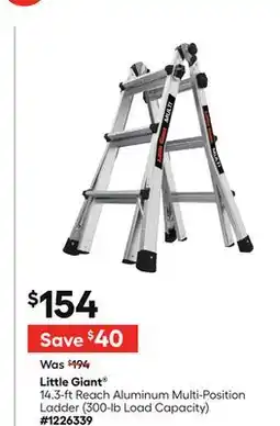 Lowe's 14.3-ft Reach Aluminum Multi-Position Ladder offer