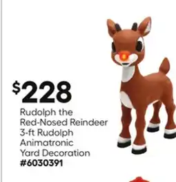 Lowe's Rudolph the Red-Nosed Reindeer 3-ft Rudolph Animatronic Yard Decoration offer