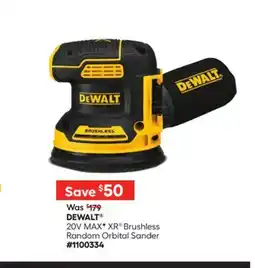 Lowe's DEWALT 20V MAXF XR Brushless Random Orbital Sander offer