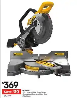 Lowe's 10-in 20-Volt MAXF Dual Bevel Compound Cordless Miter Saw offer
