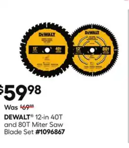 Lowe's 12-in 40T and 80T Miter Saw Blade Set offer