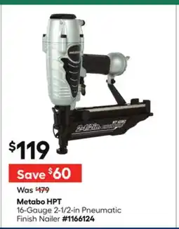 Lowe's 16-Gauge 2-1/2-in Pneumatic Finish Nailer offer