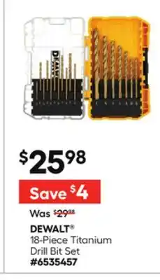 Lowe's 18-Piece Titanium Drill Bit Set offer