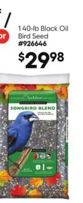 Lowe's 40-lb Black Oil Bird Seed offer