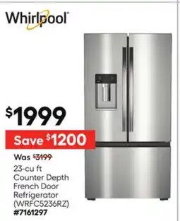 Lowe's 23-cu ft Counter Depth French Door Refrigerator offer