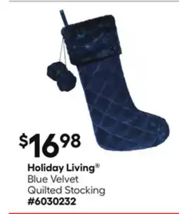 Lowe's Blue Velvet Quilted Stocking offer
