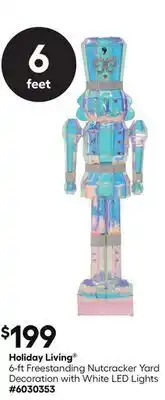 Lowe's 6-ft Freestanding Nutcracker Yard Decoration with White LED Lights offer