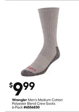 Lowe's Wrangler Men's Medium Cotton Polyester Blend Crew Socks offer