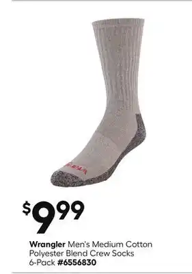 Lowe's Wrangler Men's Medium Cotton Polyester Blend Crew Socks offer