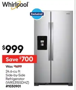 Lowe's 24.6-cu ft Side-by-Side Refrigerator offer