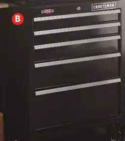 Lowe's 26.5-in 5-Drawer Steel Rolling Tool Cabinet offer