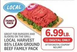 Kings Food Markets LOCAL HARVEST 85% LEAN GROUND BEEF FAMILY PACK offer