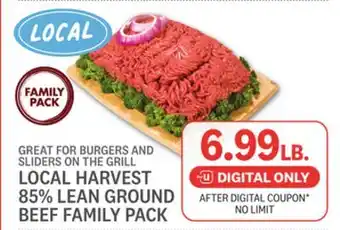 Kings Food Markets LOCAL HARVEST 85% LEAN GROUND BEEF FAMILY PACK offer