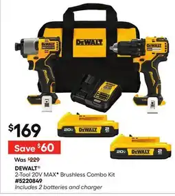 Lowe's 2-Tool 20V MAXF Brushless Combo Kit offer