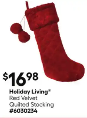Lowe's Red Velvet Quilted Stocking offer