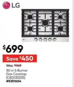 Lowe's 30-in 5-Burner Gas Cooktop offer
