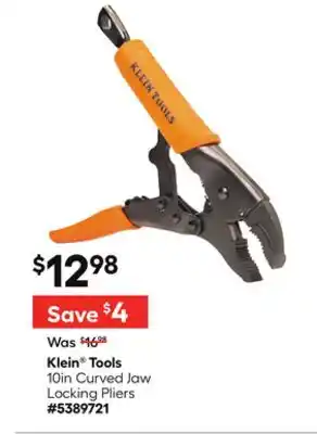 Lowe's Klein Tools 10in Curved Jaw Locking Pliers offer