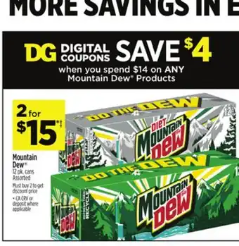 Dollar General Mountain Dew offer