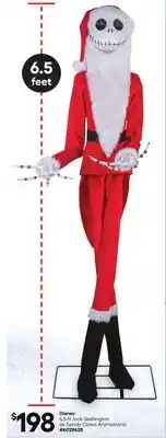 Lowe's 6.5-ft Jack Skellington as Sandy Claws Animatronic offer