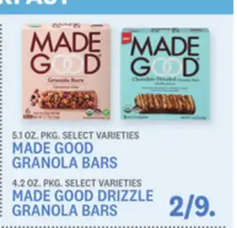 Kings Food Markets MADE GOOD GRANOLA BARS, MADE GOOD DRIZZLE GRANOLA BARS offer