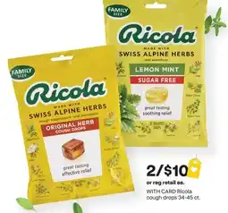 CVS Ricola cough drops offer