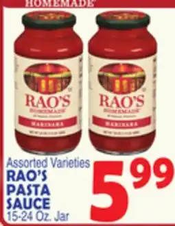Bravo Supermarkets RAO'S PASTA SAUCE offer