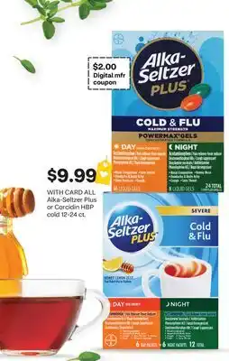 CVS ALL Alka-Seltzer Plus or Corcidin HBP cold offer