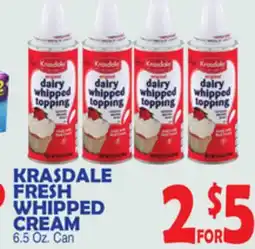 Bravo Supermarkets KRASDALE FRESH WHIPPED CREAM offer