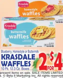 Bravo Supermarkets KRASDALE WAFFLES offer