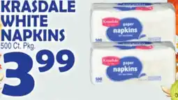 Bravo Supermarkets KRASDALE WHITE NAPKINS offer