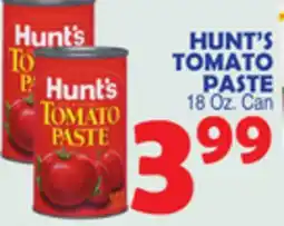 Bravo Supermarkets HUNT'S TOMATO PASTE offer