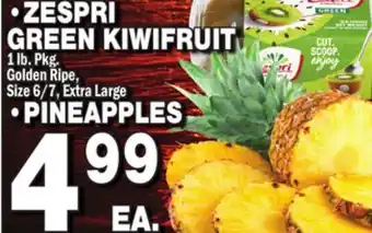 Bravo Supermarkets ZESPRI GREEN KIWIFRUIT OR PINEAPPLES offer