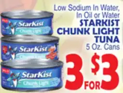 Bravo Supermarkets STARKIST CHUNK LIGHT TUNA offer