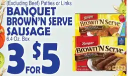 Bravo Supermarkets BANQUET BROWN'N SERVE SAUSAGE offer