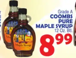 Bravo Supermarkets COOMBS PURE MAPLE SYRUP offer