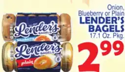 Bravo Supermarkets LENDER'S BAGELS offer
