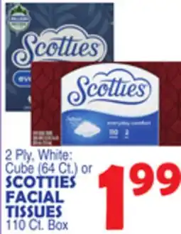 Bravo Supermarkets SCOTTIES FACIAL TISSUES, 110 Ct. Box offer