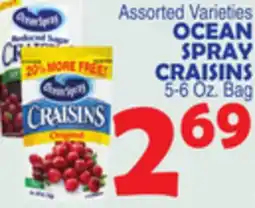 Bravo Supermarkets OCEAN SPRAY CRAISINS offer