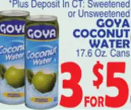 Bravo Supermarkets GOYA COCONUT WATER offer