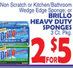 Bravo Supermarkets BRILLO HEAVY DUTY SPONGES offer